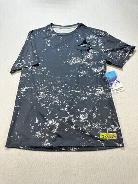 Loco Skail Mens Small Savage Mesh Fishing Shirt Gray Camo Skull Graphic NWT